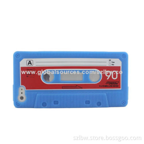 Retro Cassette Tape Silicone Case for iPhone 5, Easy Access to All Phone Functions